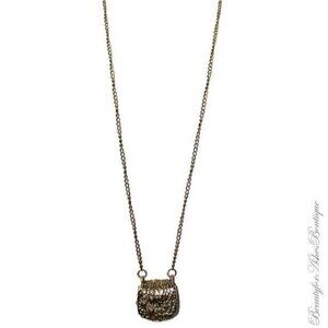 30" Long Intricate Ornate Detailed Handmade Rustic Purse Necklace